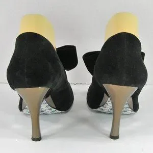 Irregular Choice Shoes Irregular Choice Windsor Black Suede Bow Pumps Size 95 Poshmark